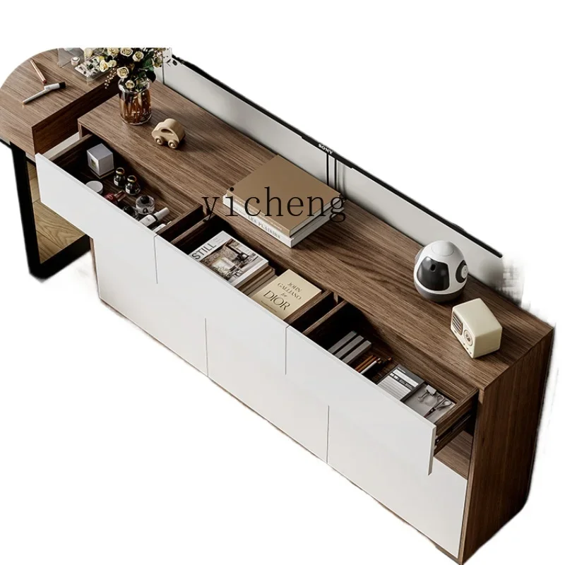 TQH6.23 TV Bench for Bedroom High Modern Simple Bed Front Cabinet Ultra-Thin Floor Storage Cabinet