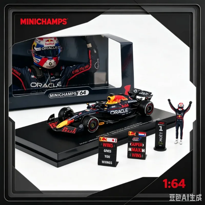 MINICHIAMPS 1:64 2025 Imola RB21 Verstappen Champion Die Casting Alloy Car Model is a favorite gift and souvenir for boys.