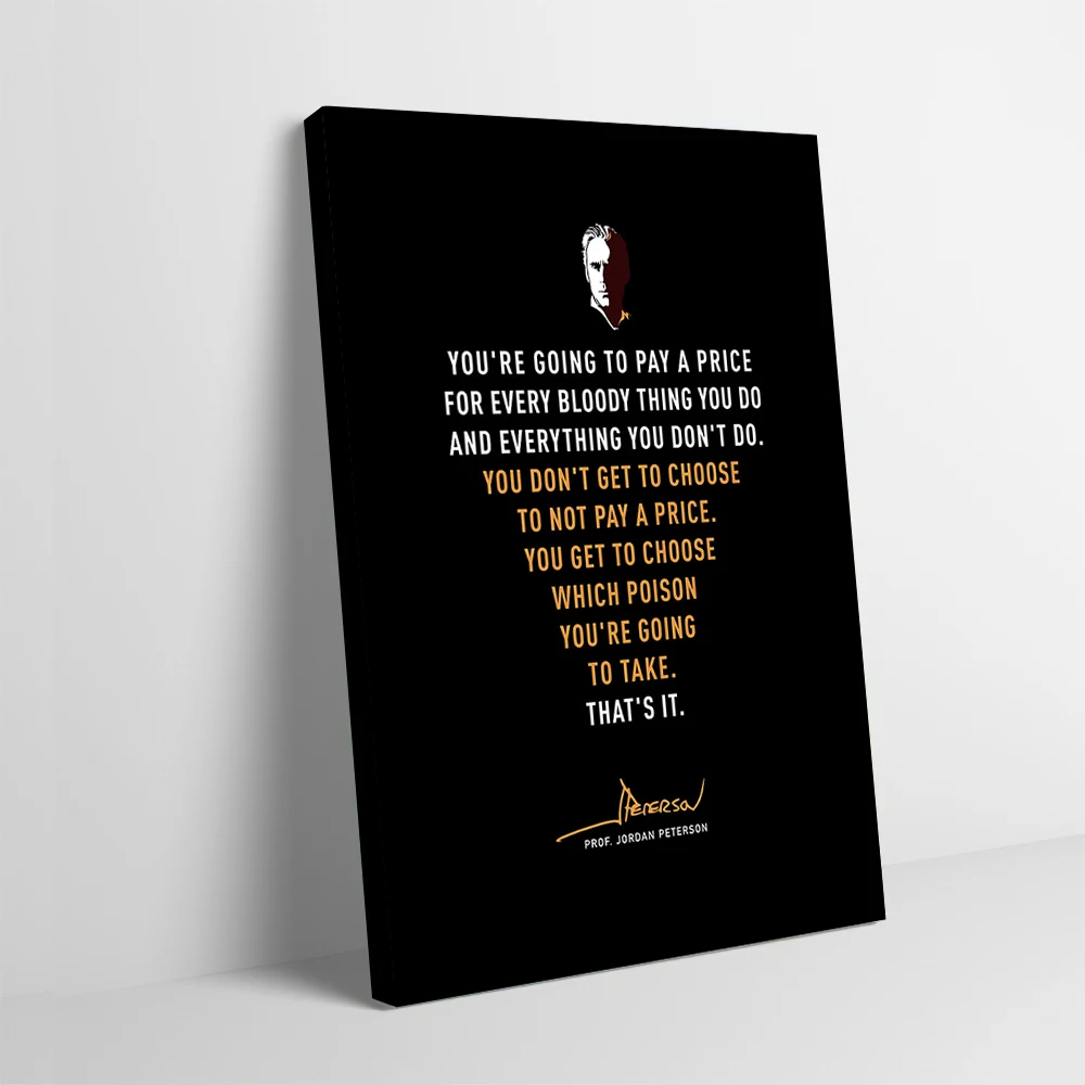 Dr Peterson Famous Quote Printed Poster Customizable Pictures Wall Art Canvas Painting for Home and Decoration Gaming Wand Deko