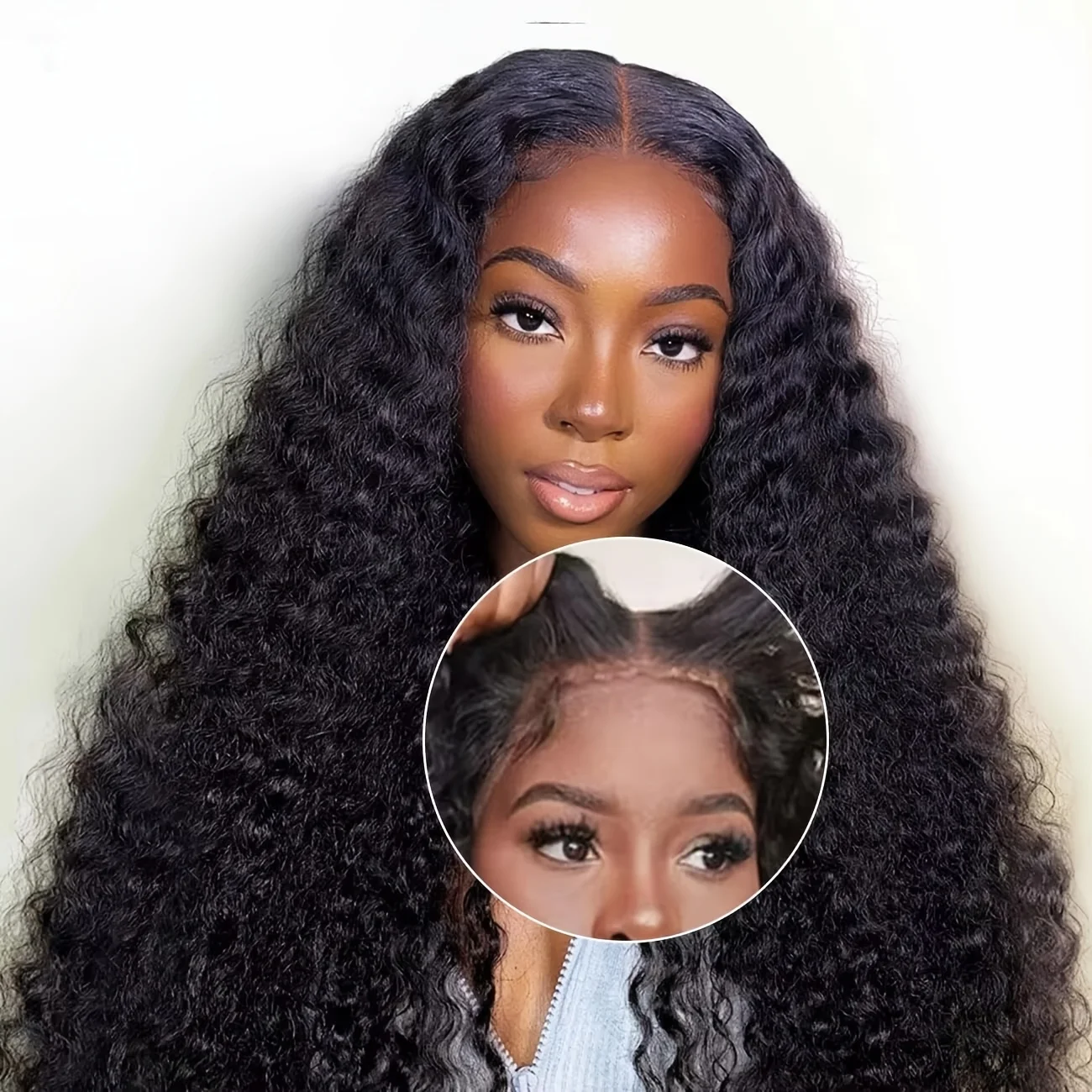 

40Inch Deep Wave Frontal Wig Transparent 13x4 13x6 HD Lace Frontal Human Hair Wigs Curly Human Hair Lace Frontal Wigs For Women