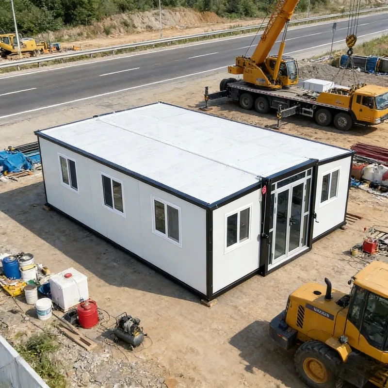 40ft 20ftFolding Mobile Homes Tiny Home Houses Ready Container Prefabricated House Two Bedroom Prefab Expandable Container House