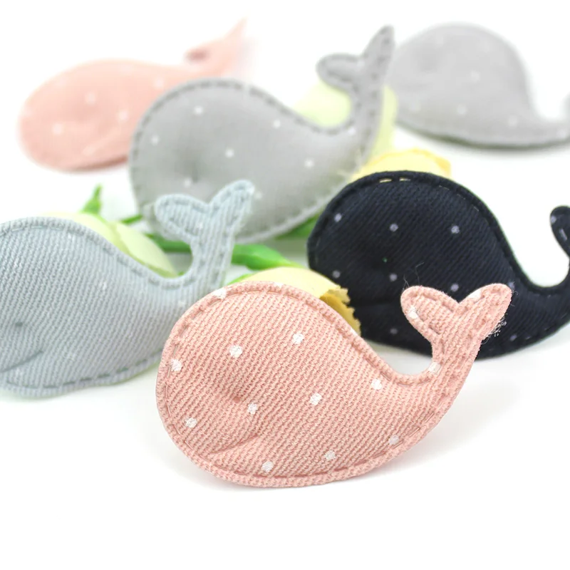 زينة مصنوعة من قماش منقط للأطفال ، زينة مصنوعة يدويًا لدبابيس شعر الأطفال ، أغطية رأس مصنوعة يدويًا ، إكسسوارات سيتان ، بالجملة ، 40 قطعة ، 3*5.5 سنتيمتر