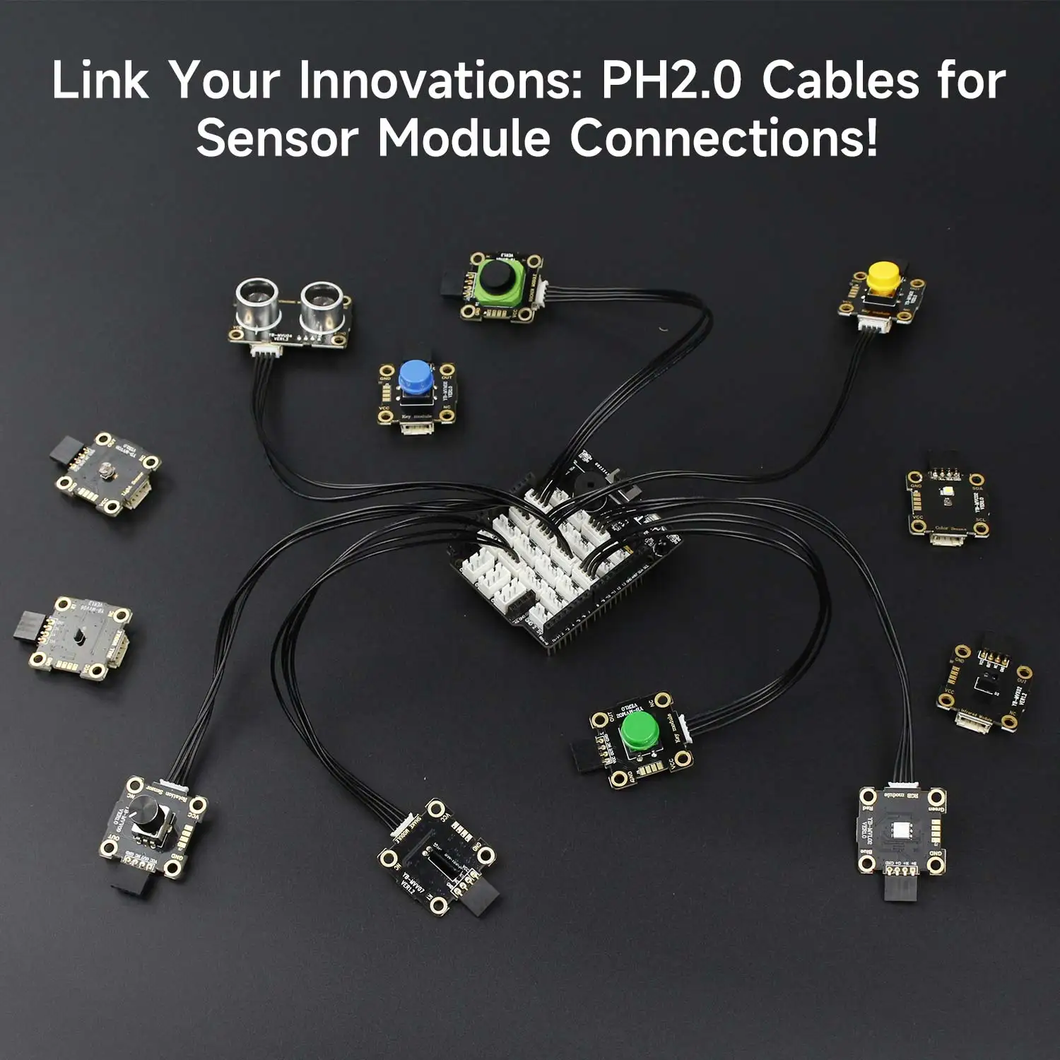 Yahboom línea de conexión de cable PH2.0 hembra a hembra 3P/4P/6P con interfaz de conexión Anti inversa para Módulo de Sensor Arduino