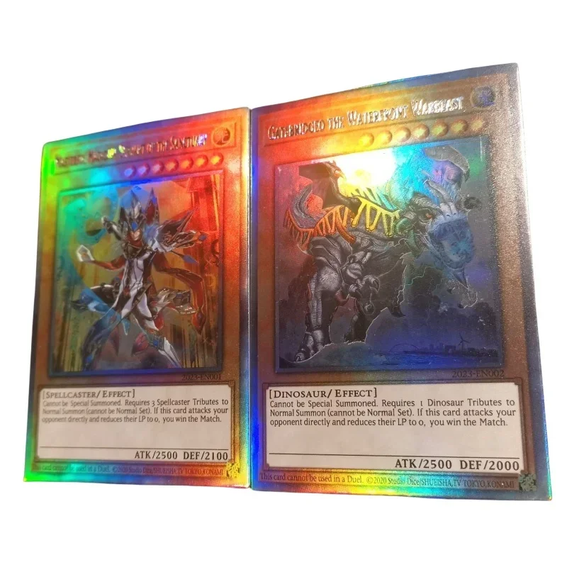 

Yu-Gi-Oh! 2 Sheets Flash Card World Championship 2023 Ultimate Tyranno Diy Pser Action Toy Figures Anime Game Collection Gifts