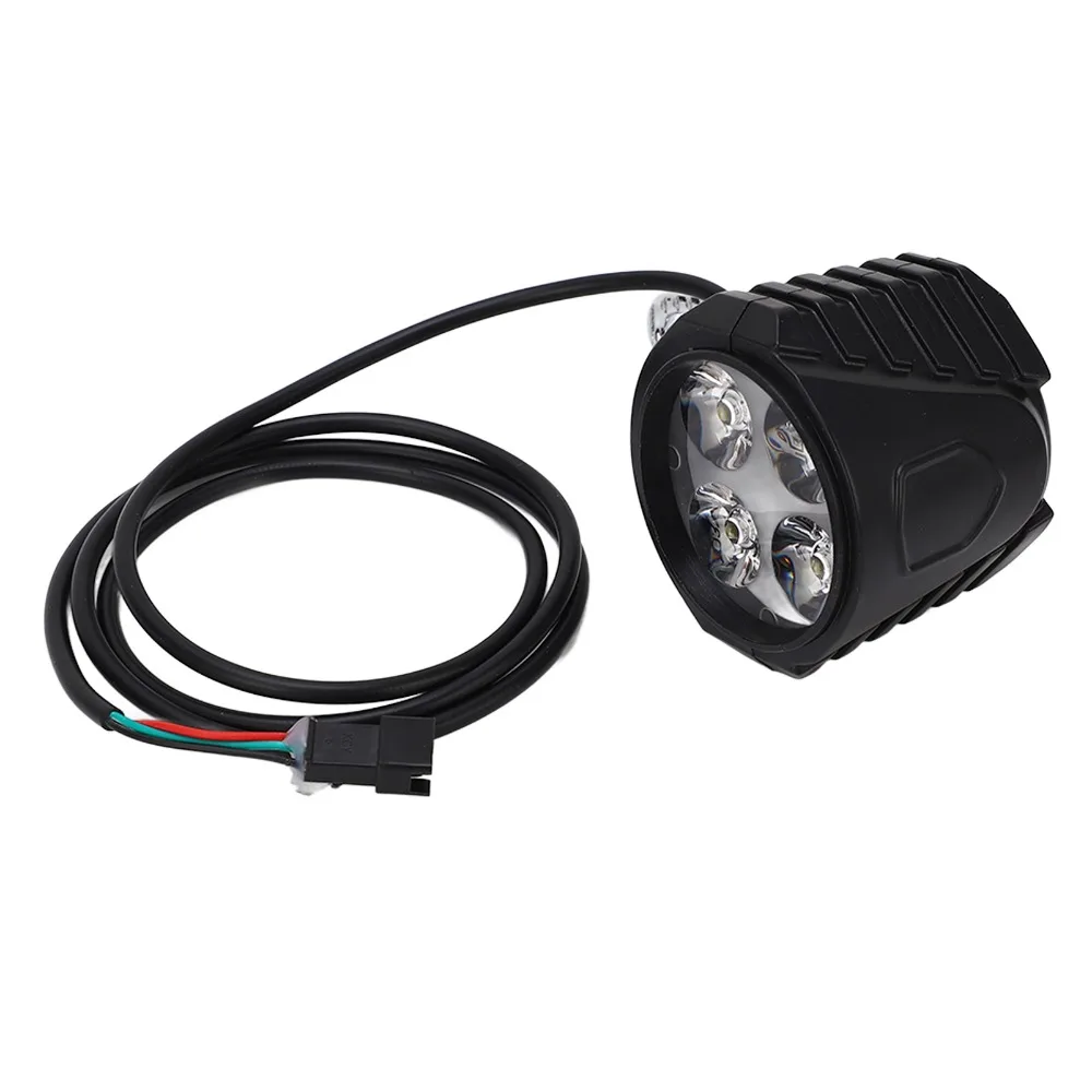 

10 Inch Electric Scooter Front Light ABS 2 in1 LED Headlight & Horn Electric Horn Headlight 36-72V Black Bike Headlight