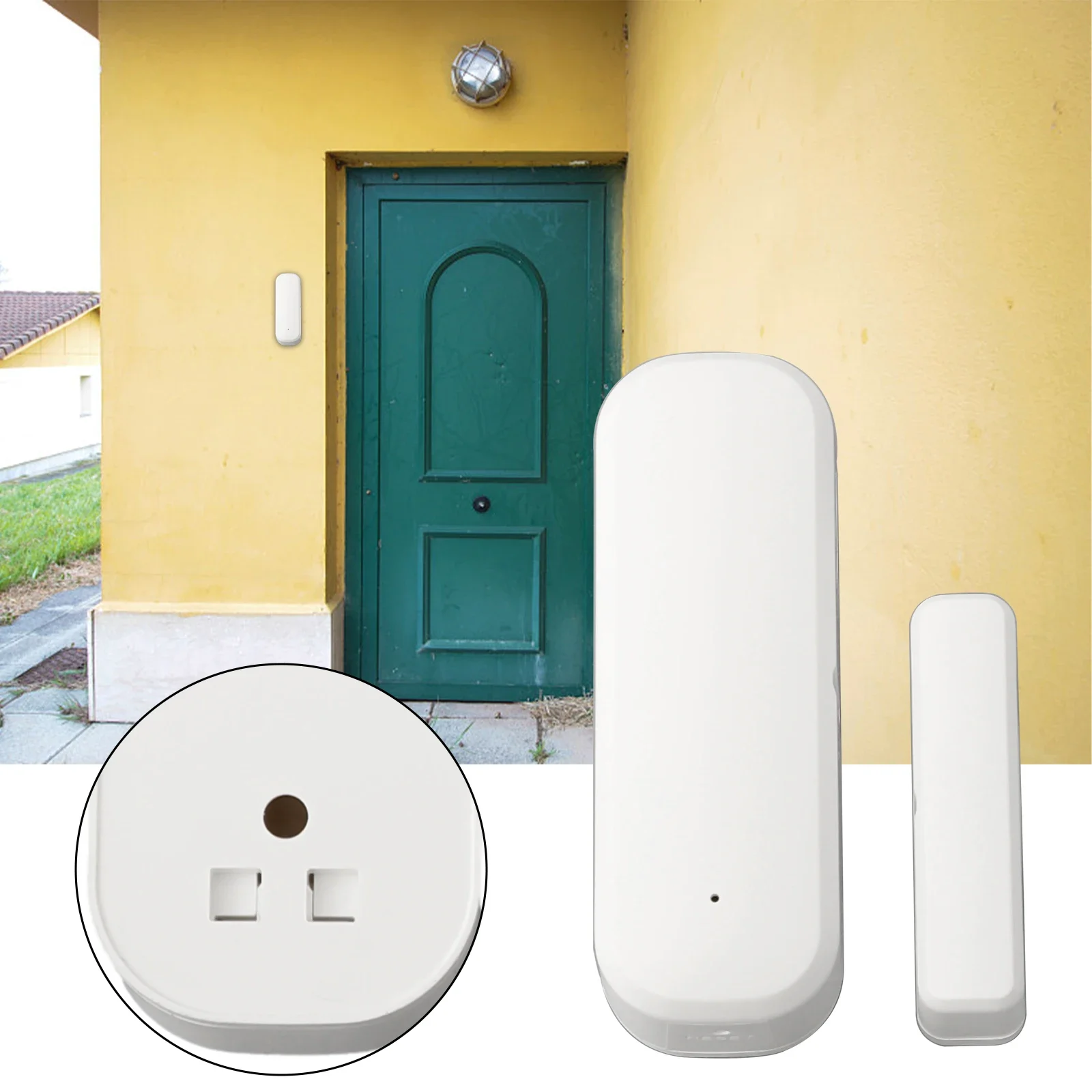 Tuya WiFiZigbee Sensor de puerta, alarma de ventana, Detector abierto/cerrado, protección de seguridad, vida útil para AlexaGoogle Home