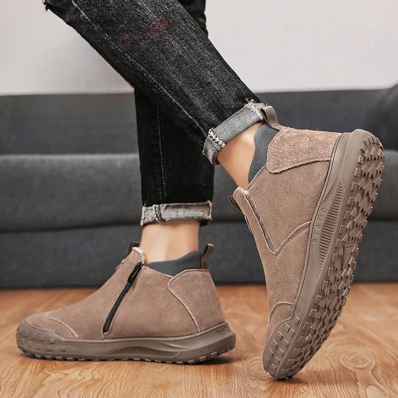 Moda alta superior sapatos de inverno homem quente à prova de frio botas de neve para homens caminhadas ao ar livre oferta grosso pelúcia qualidade venda confortável