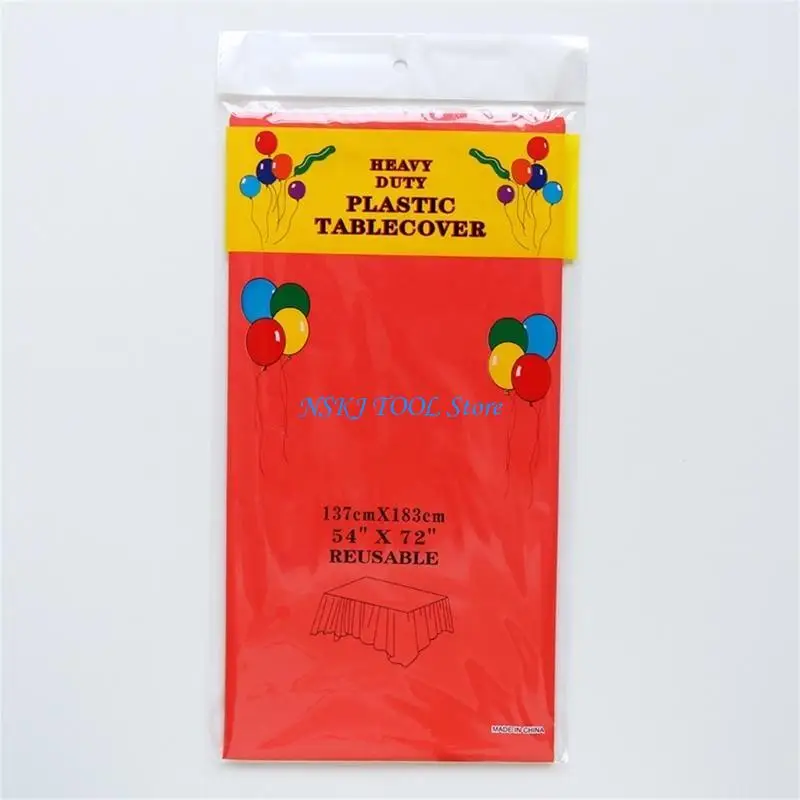 L8RC Leakproof Plastic Table Covers, 10Pcs/pack 54x72Inch Decorative Tablecloths Disposable Table Cloth for Daily Parties