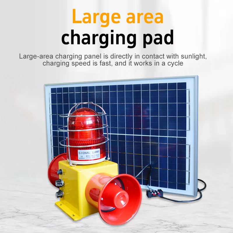 Solar Powered STSG-22 Industrial Fire Warning Horn Integrated Passive Sound And Light Alarm System