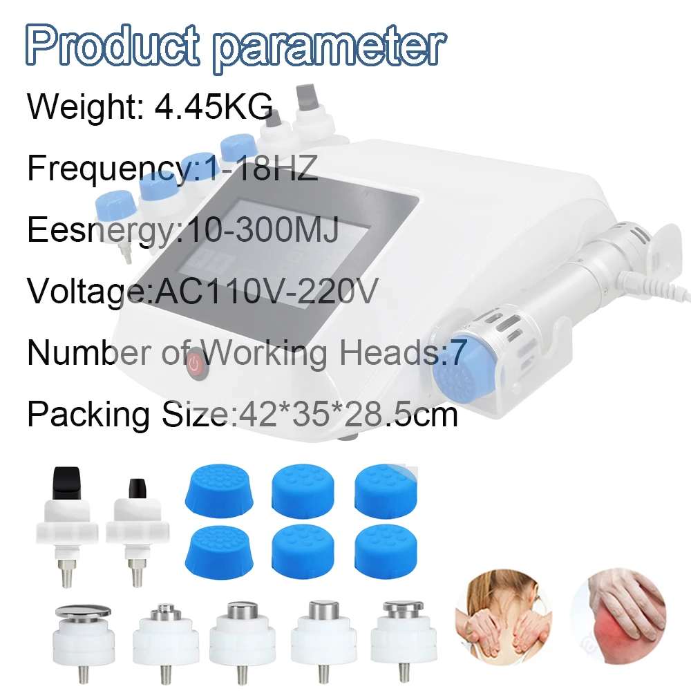 300MJ Shock Wave Therapy Machine ED Treatment Tennis Elbow Pain Relife Body Massage Shockwave Physical Equipment Health Care