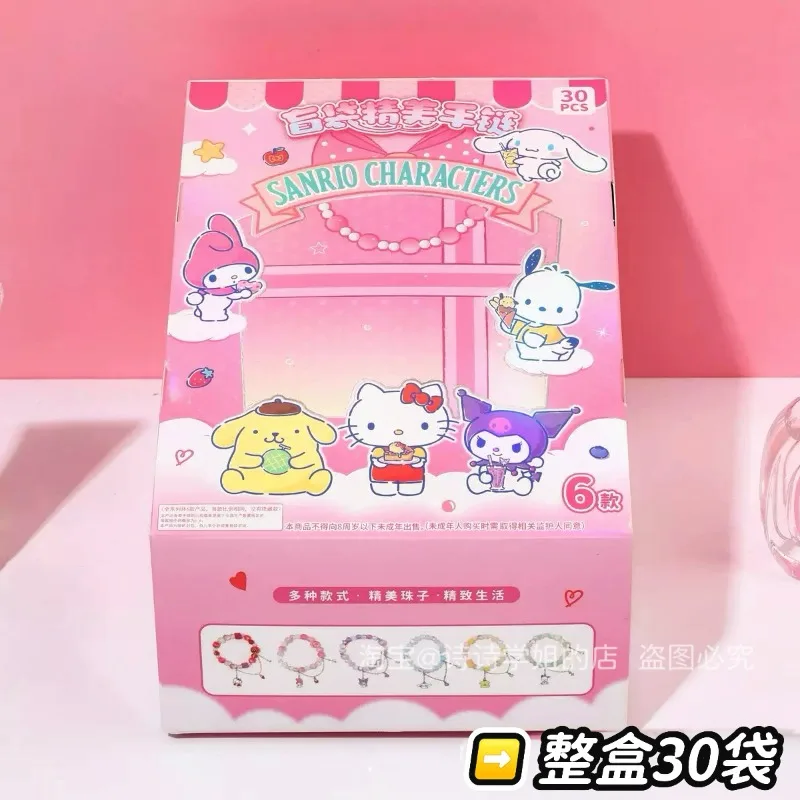 

Sanrio Figure Kuromi Melody Cinnamoroll Little Twin Stars Hello Kitty Blind Box Beaded Bracelets Toy