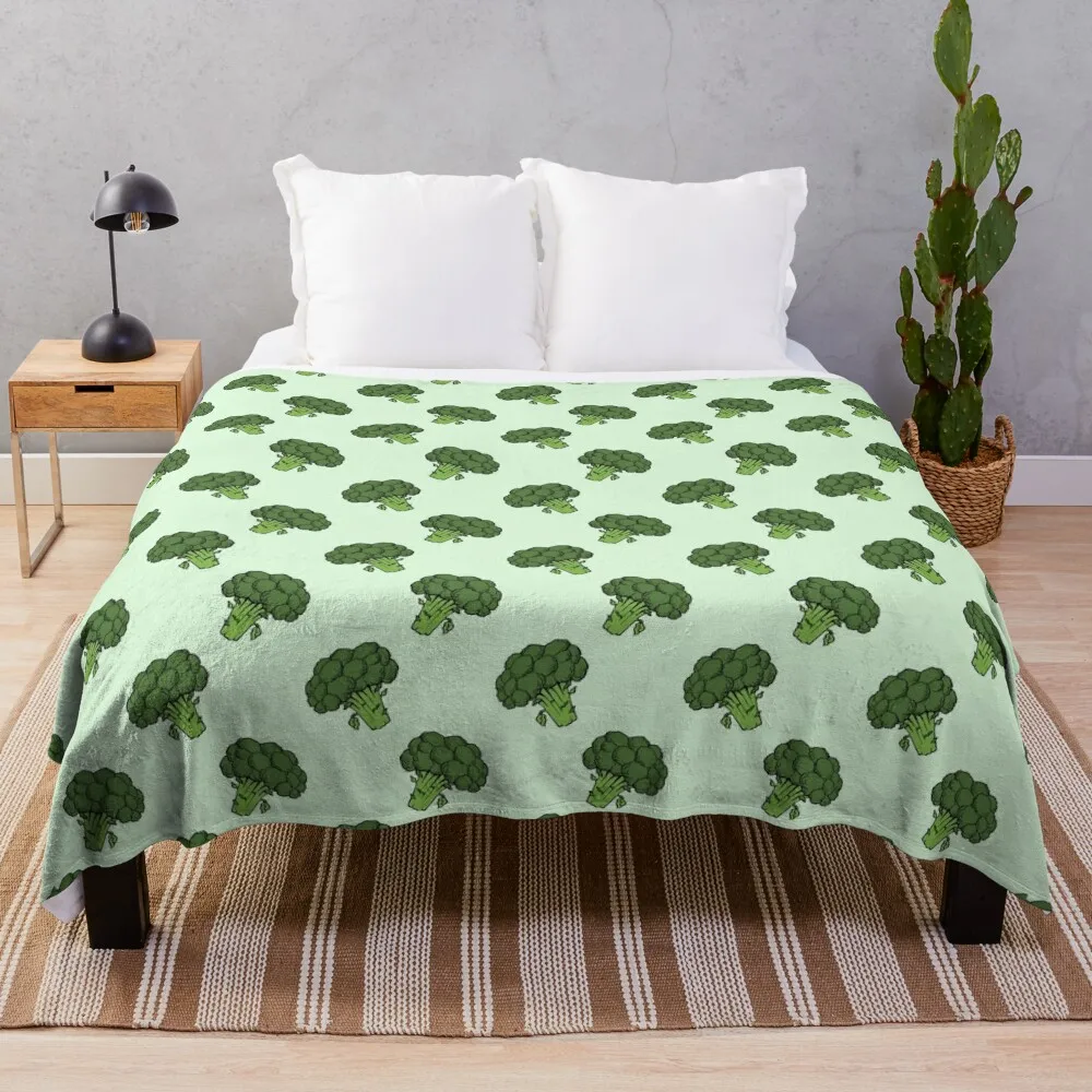 

Broccoli Bunch Head Pattern Throw Blanket Luxury Throw Flannels Blankets