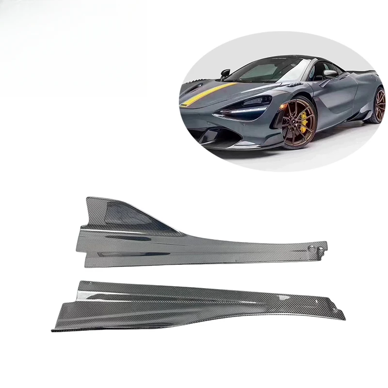 

Hot Selling V Style Carbon Fiber Side Skirts Rock Panel Body Kit for 2017-21 Side Skirt Lip