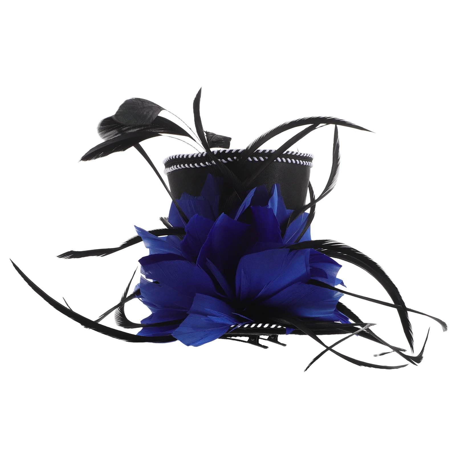 

Small Top Hat Party Headwear Women Elegant Vintage Fascinator with Mesh Flowers for Tea Party Wedding Carnival Cosplay Steampunk