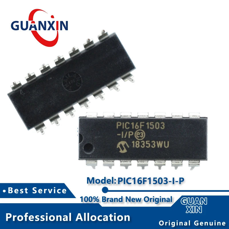 Nuevo Microcontrolador PIC16F1503-I/P DIP-14 de marcado electrónico 100% auténtico PIC16F1503