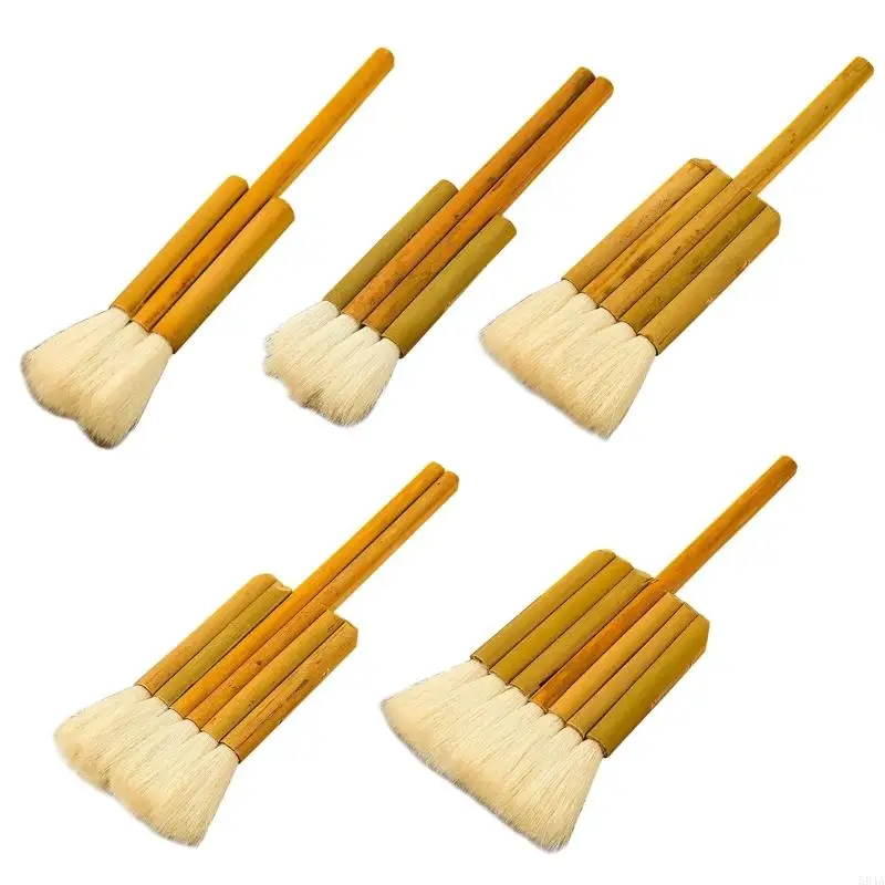 594A Hake Art Paintbrushes Hake Paint Brush Applicator Goat Hair Drawing Brush 3/4/5/6/7 Tubes for Ceramic Watercolor