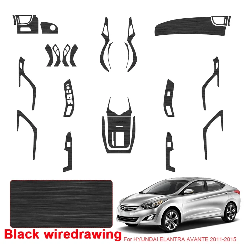 

Автомобильная карбоновая внутренняя наклейка, подъемная панель окна, наклейка для HYUNDAI ELANTRA AVANTE 2011-2015, защитная пленка для двери шестерни, аксессуар