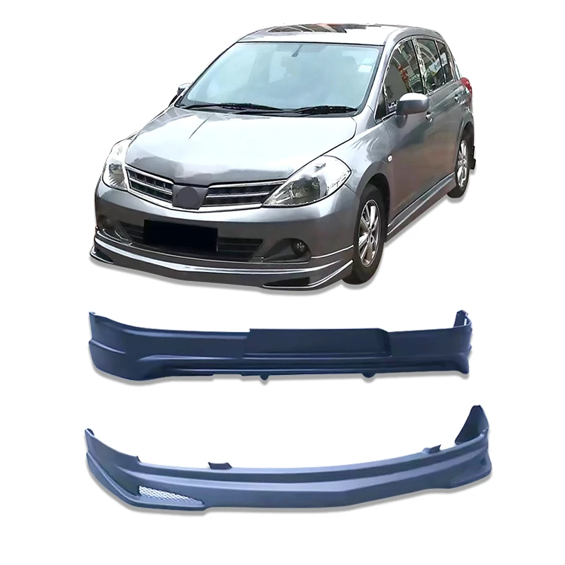 

For Nissan TIIDA 2008-2010 Front Lip Rear Lip Side Skirts ABS Plastic Car Bumper Car Bodykit Auto Parts Diffuser Splitter