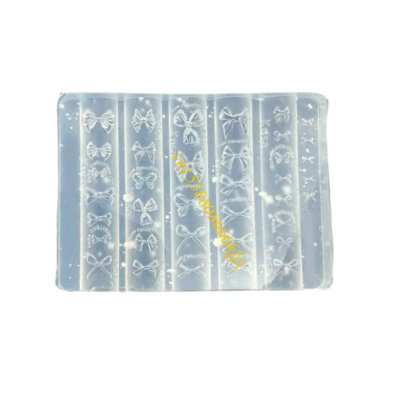 

Силиконовая плесень для ногтей Bowknot для маникюра для маникюра мягкий гибкий многоразовый инструмент для ногтей с легким 066c