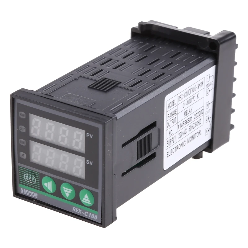 Digital PID Temperature Controller REX-C100 เทอร์โมรีเลย์เอาต์พุตอุณหภูมิควบคุมอุปกรณ์ช่วง 0-400 ℃