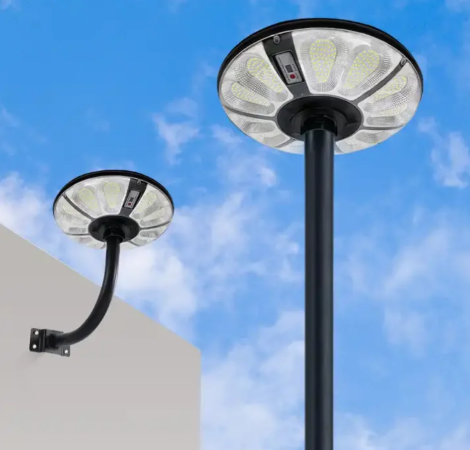 Modern UFO Shape LED Solar Disc Garden IP65 Waterproof Warm White Path Human Sensor Aluminum DC Power Certified ROHS for