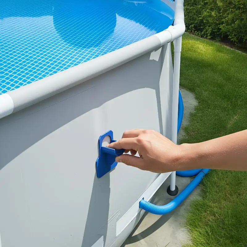 Pool-Schlauchhalterung Passend für Standardschläuche Anti-Durchhängungs-Design Werkzeuglose Installation für den Einsatz im Gartenpool – Detail 2