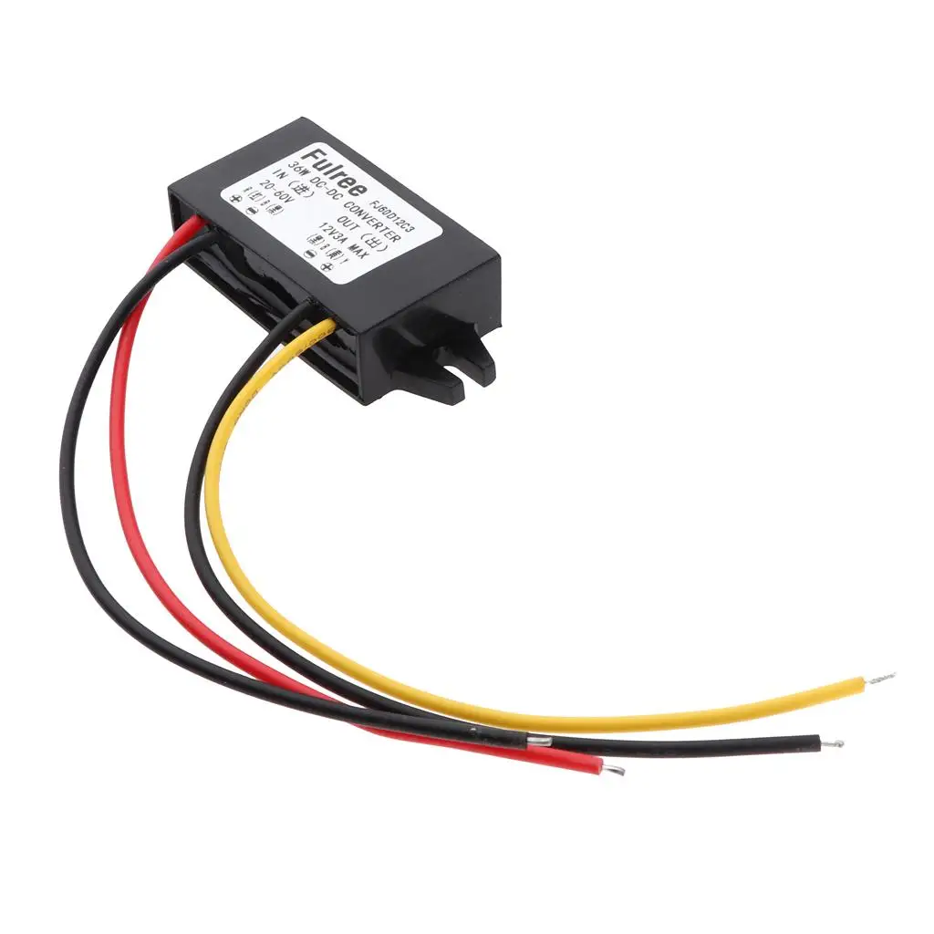 DC Volt Buck Converter 20-60V Step Down To 12V 3A 36W Power Supply Module Ultra-thin DC Voltage Converter Step Up for Cars