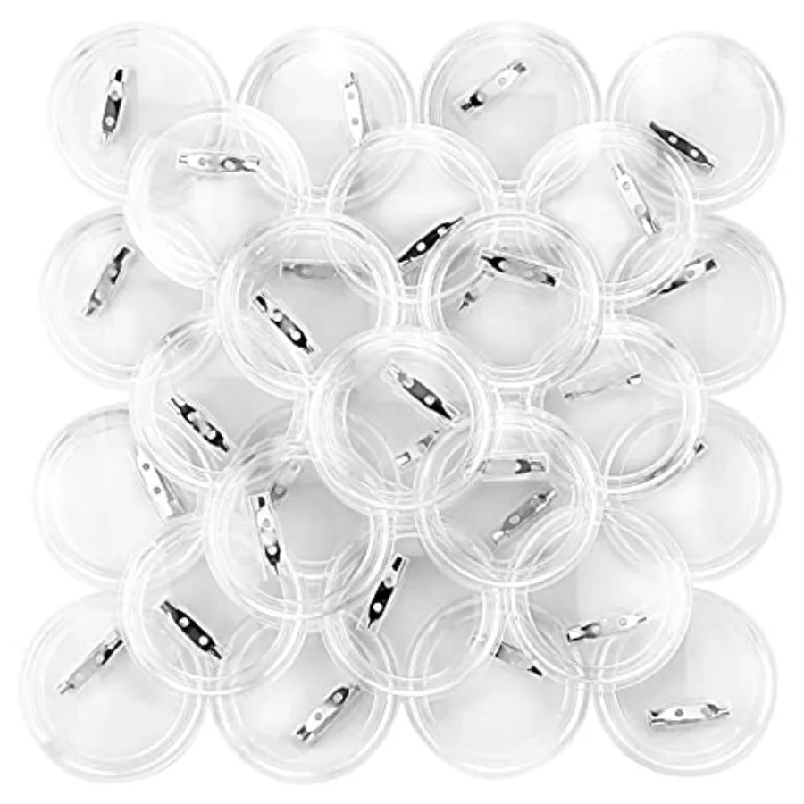 

70 Pack Acrylic Design Button Badge Clear Plastic Craft Kit with Pin for DIY Craft Supplies 2.4 Inch