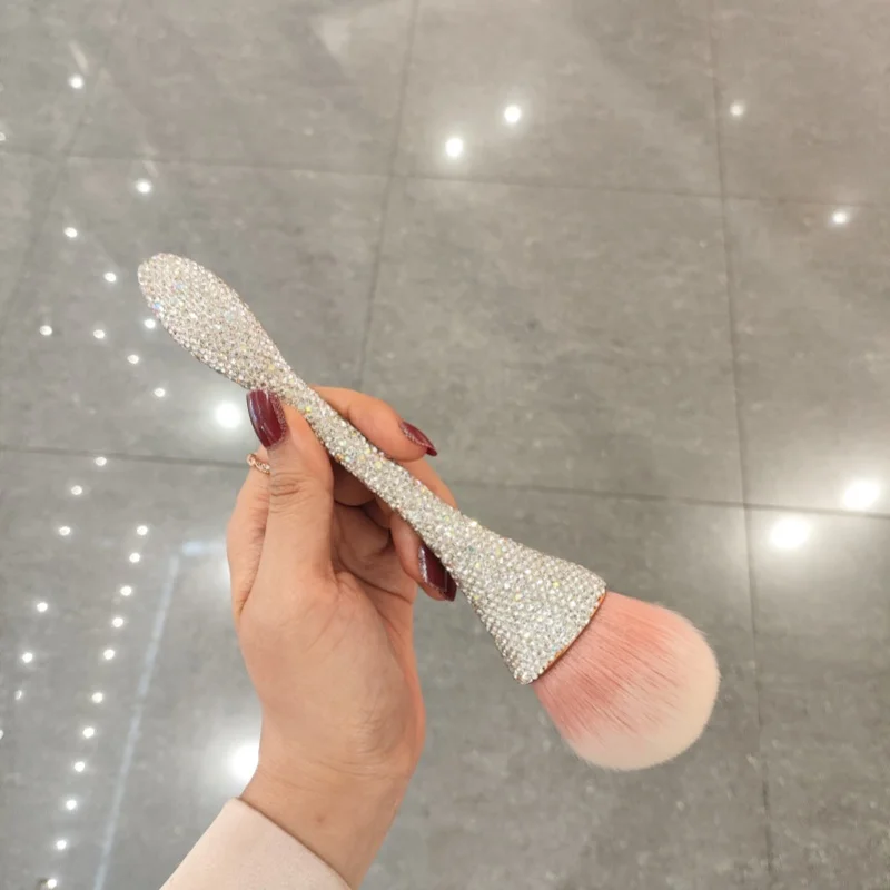小さなウエストメイクブラシセット,人工ダイヤモンド,ネイルブラッシュ,美容ツール,ラグジュアリー