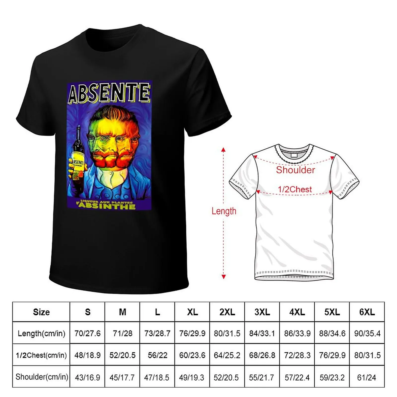 Absente (Absinthe) Van Gogh Parody T-Shirt t shirt for man T-Shirt