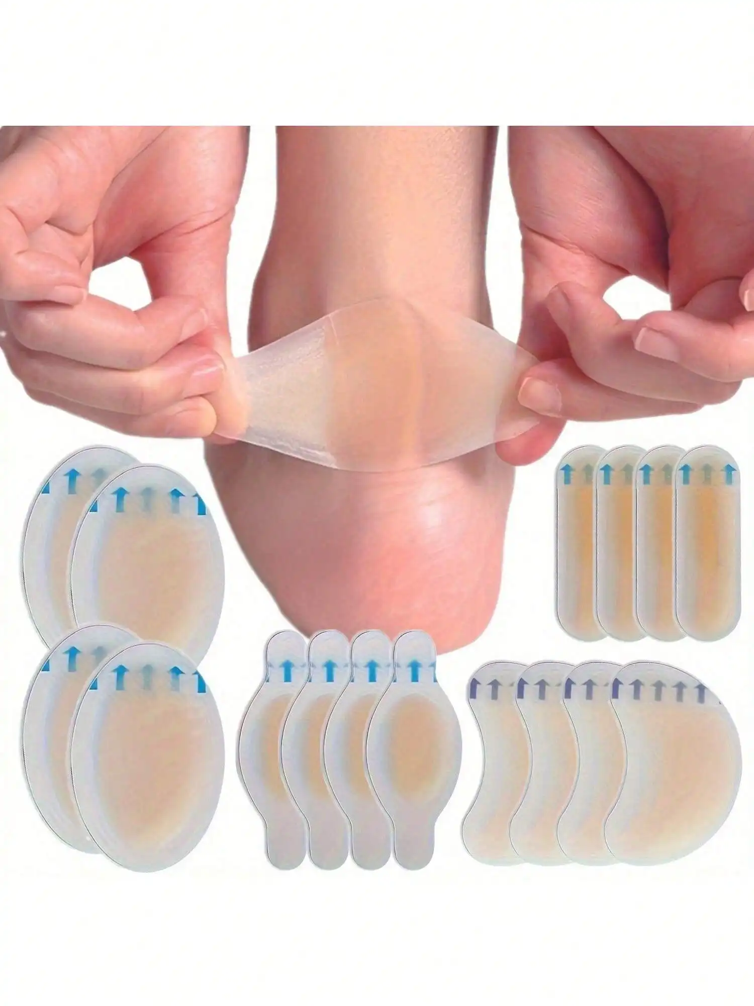20PCS Heel Pads Anti-Chafing Foot Protector: Suitable For Outdoor, Sports, Travel, Home, Office, School Heel Pads, Shoe Inserts, Pain Relief And Foot Care Adhesive Vacuum-Formed Pads, For Women