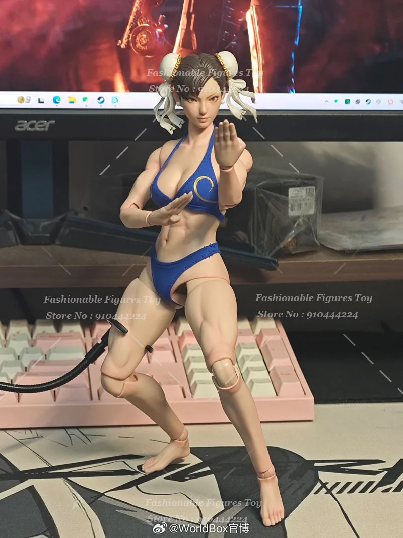 

Worldbox AT206 1/6 Women Soldier Body Sports Fitness Girl Muscle Joint Body Pale/ Light Tan Action Figure With Replaceable Arms