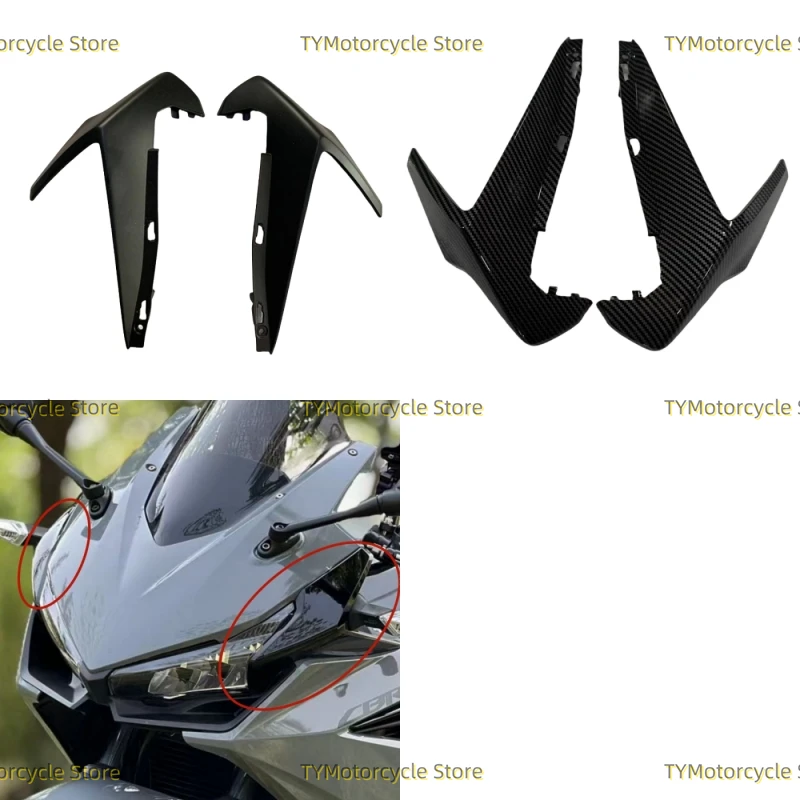 

Motorcycle Upper Headlight Side Fairing Cover Panel Fit For HONDA CBR500R 2019 2020 2021-2023 CBR400R 2022-2023