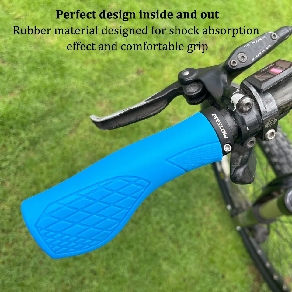 MOTSUV Bicycle Grips Soft Rubber For MTB Mountain Bike Shockproof Anti-Slip Handlebar Cover Lock On Ergonomic Cycling Handle Bar