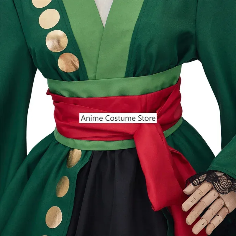 Anime Roronoa Zoro Cosplay Costume Wano Kuni Country Two Years Later Doujin Wig Dress Lolita Woman Sexy Kawaii Party Suit