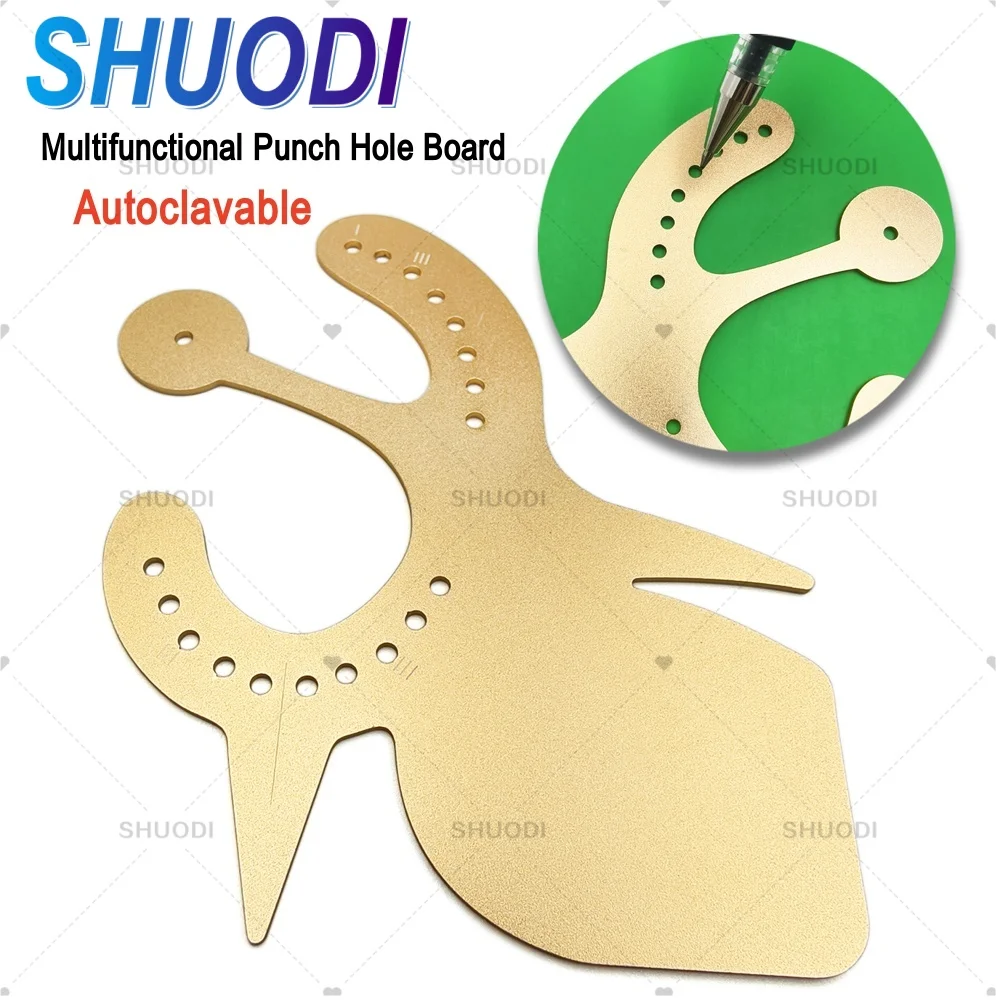 1 قطعة متعددة الوظائف الأسنان المطاط السد لكمة ثقب مجلس المطاط السد أداة سبائك الألومنيوم أداة تبييض الأسنان #1