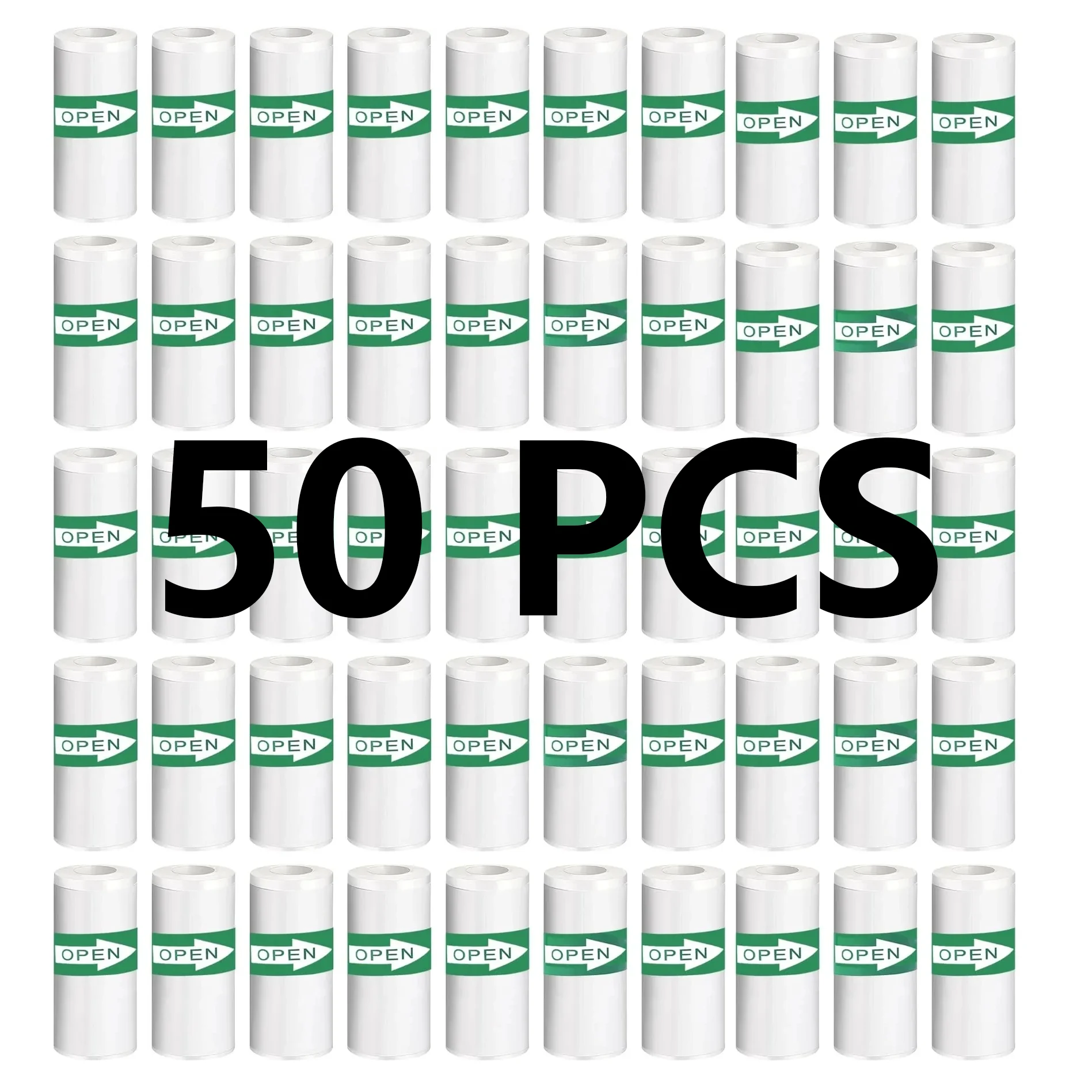 50PCS Mini Printer Paper Thermal Sticker Paper Self-adhesive Printer Paper Photo Printer Labels For Photos Notes 5.7 x 2.5cm