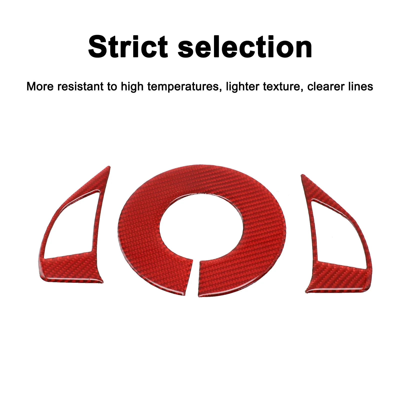 

Part Steering Wheel Trim Interior Performance Red Steering Wheel Accent Cover Carbon Fiber Custom Anti-Corrosion