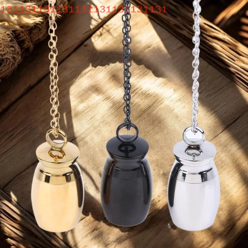 

Mini Stainless Steel Bone Ash Pendant Removable Cinerary Urn with Necklace Memorial Well-Sealed Jar for Ashes
