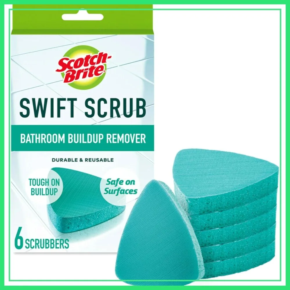 

Bath Cleaner Scrubbers, Soap Scum Remover Pads, 6 Pack for Tile & Shower