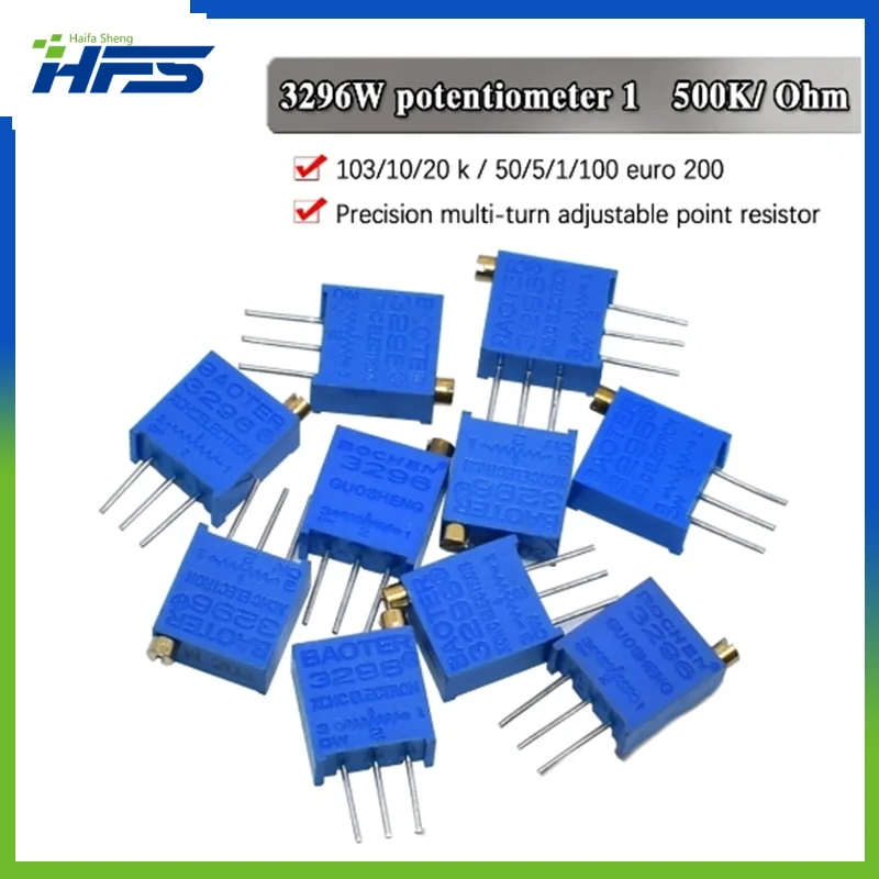 3296W 50 100 200 500 1K 2K 5K 10K 20K 50K 100K 200K 500K 1M Ohm Multiturn Trimmer Potentiometer Hoge Precisie Variabele Weerstand