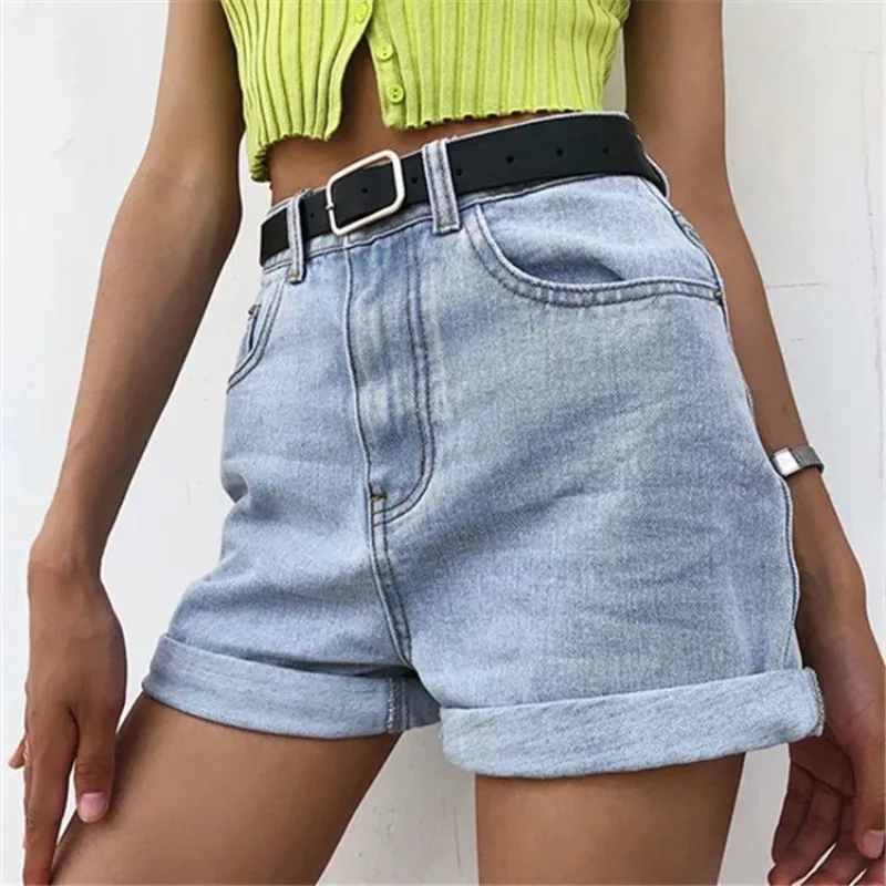 

2026 New High-waisted Denim Shorts Women's Summer Loose and Thin Curled Wide-leg Pants Fashion Jeans Hot Pants