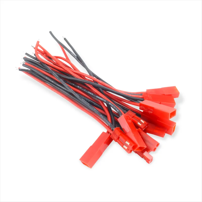 High-end22AWG JST Plug Connector SYP 2Pin Male Female Plug with 10cm Soft Silicone Cable Wire for LED Lamp Strip RC Toys Battery