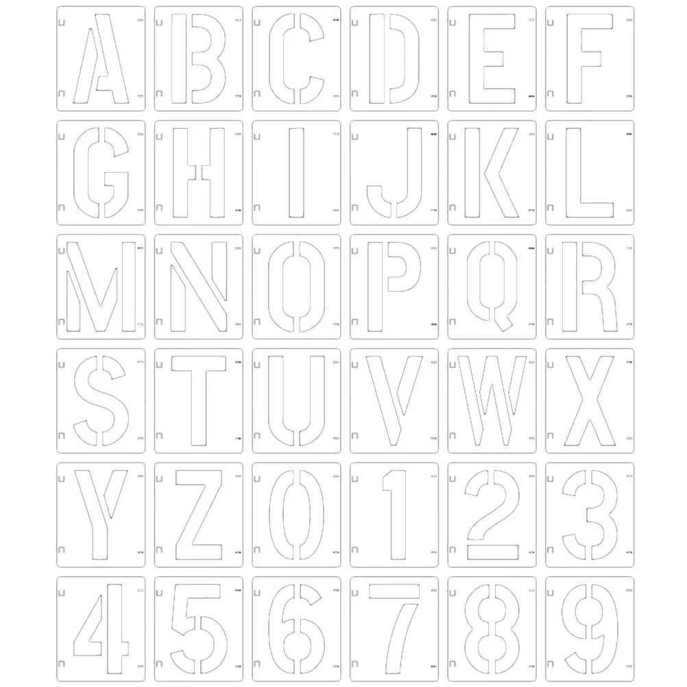 

1Set Letter Number Stencils Plastic Painting Templates Hollow Design Stencils for Crafts DIY Party Home Decoration Tools