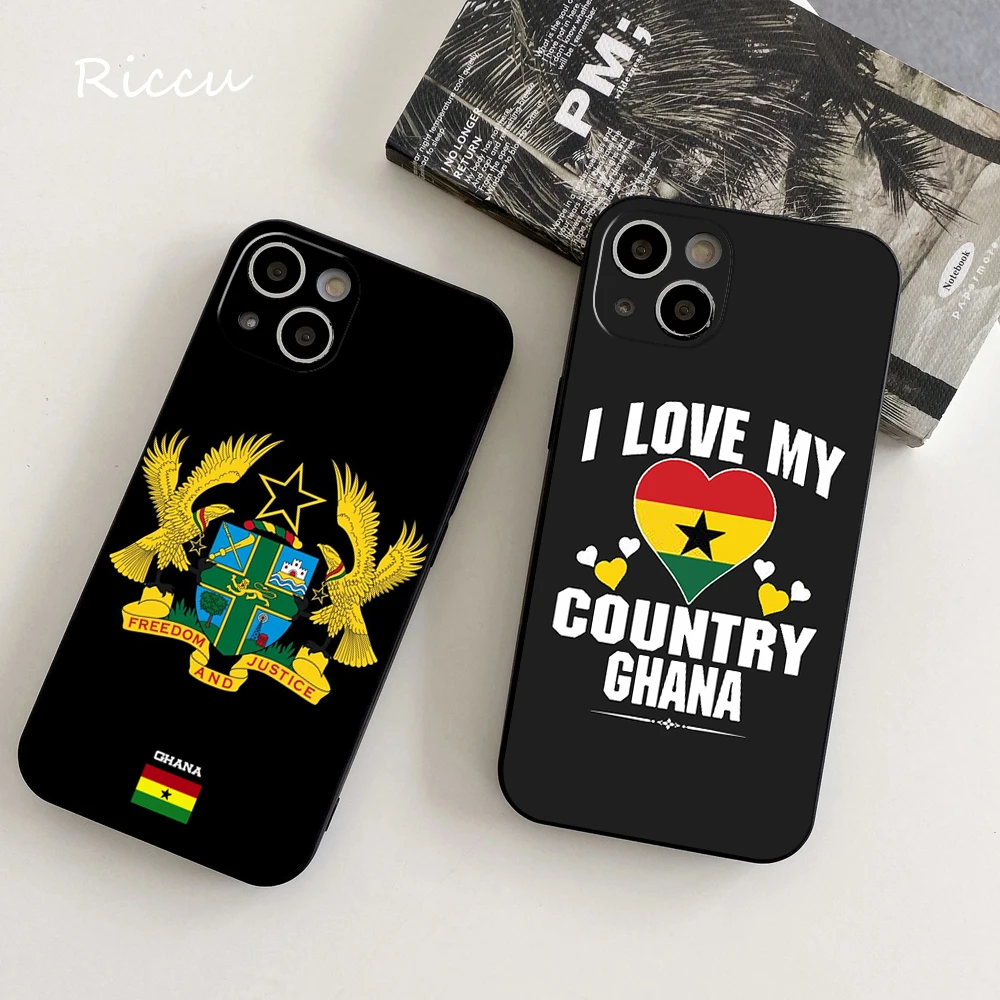 FOR IPhone 14 Ghana Passport Flag Map Soft Case for Iphone 14 11 12 Pro 8 7 Plus X 13 Pro MAX SE2020 XR XS RICCU Soft Covers