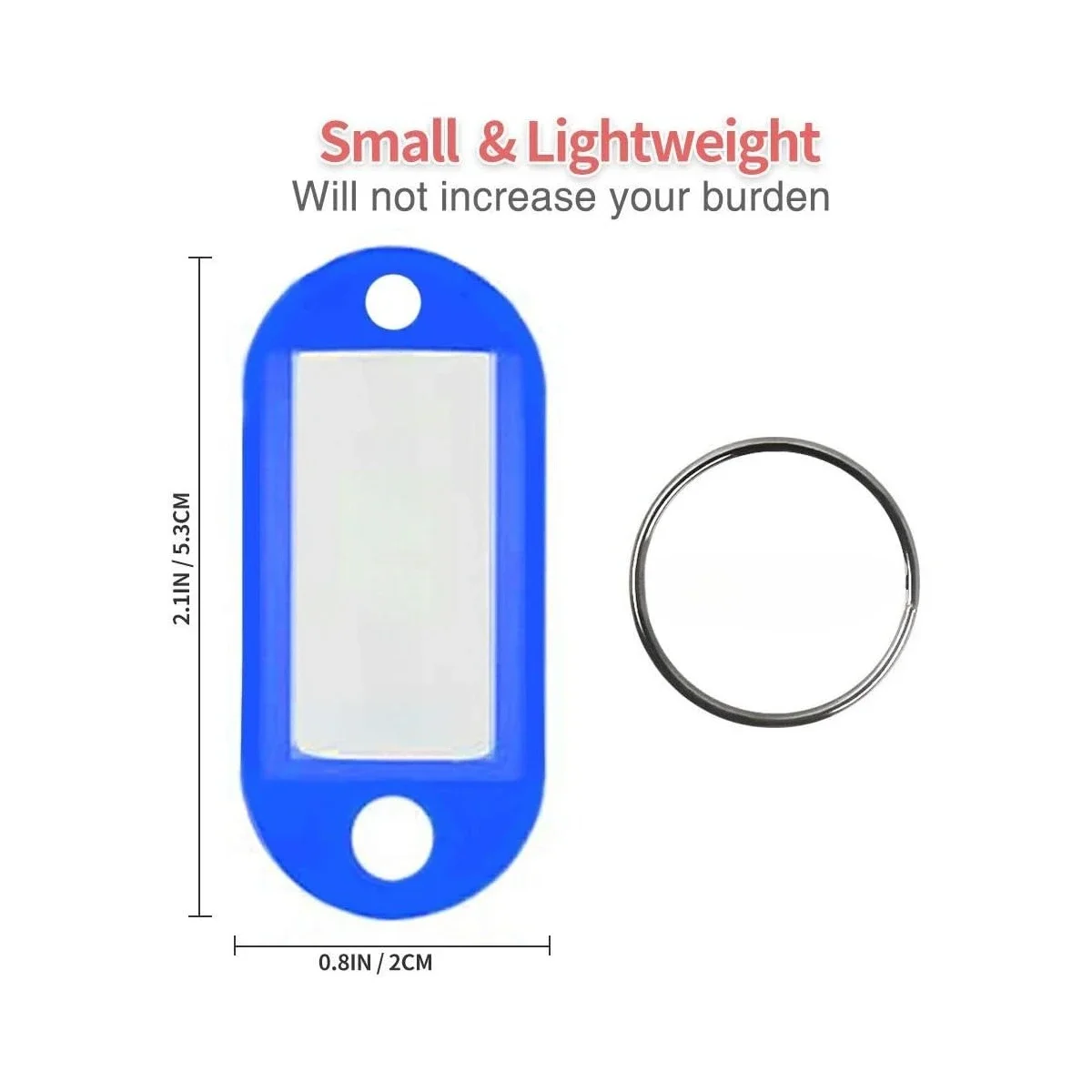 key tags - with writable surface and rounded corners, suitable for luggage, keys, pet identification tags, storage sticks
