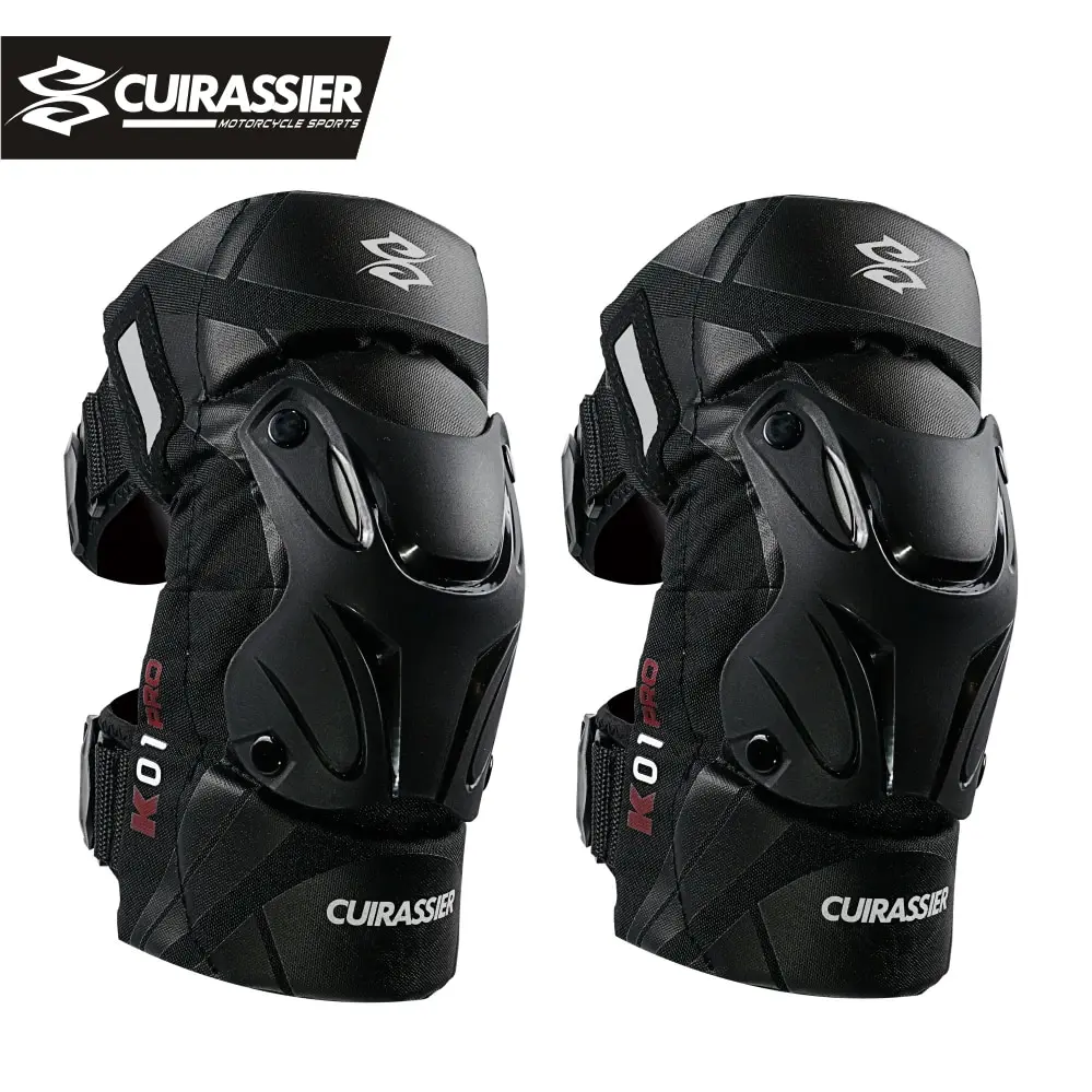 CUIRASSIER ป้องกันมอเตอร์ไซด์ Kneepads รถจักรยานยนต์เข่า Pads MX Protector ปรับ Racing Guards ป้องกัน Night สะท้อนแสง