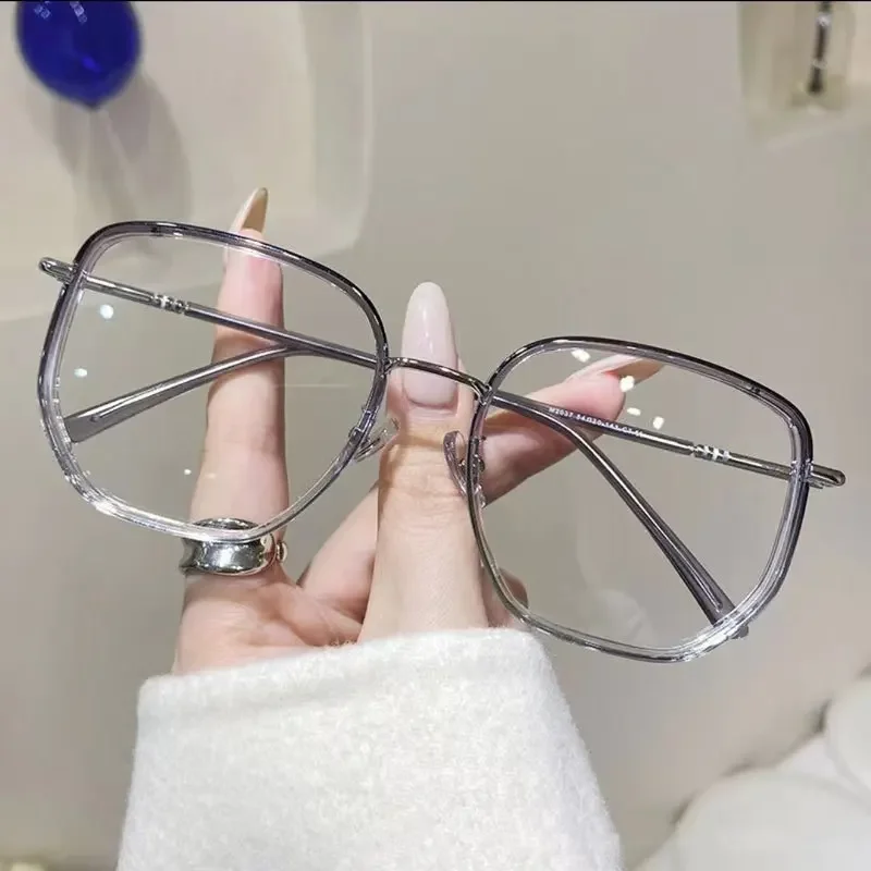 Transparente Computer Brille Rahmen Frauen Männer Anti Blau Licht polygon Brillen Blockieren Gläser Optische Spektakel Brillen