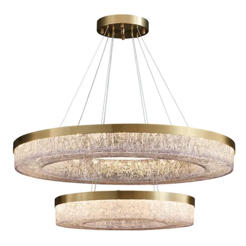 Full spectrum eye protection high-grade resin imitation crystal lamp, post-modern simple guest dining room bedroom intelligent
