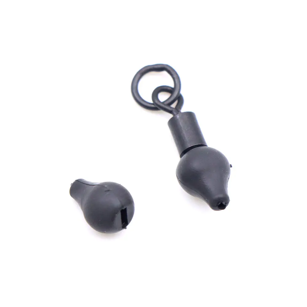 10pcs Carp Fishing Accessories Tungsten Beads Hair Chod Rig Fishing Swivel Connector Fluorocarbon Line Knotting Fishing Tackle